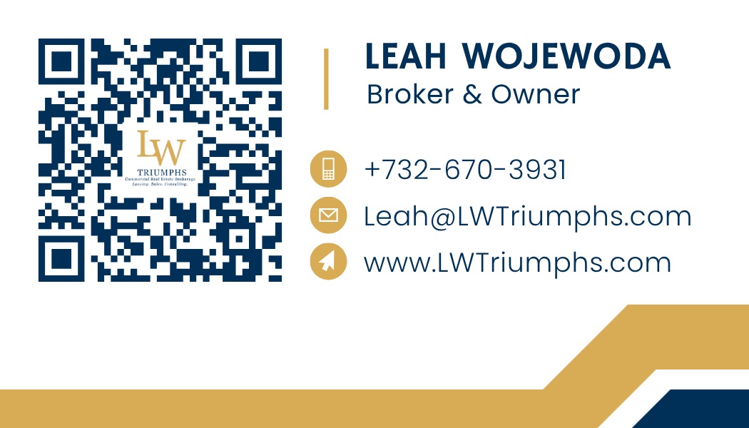 Leah Wojewoda, Broker and Owner. Phone 732-670-3931, Leah@LWTriumphs.com, www.LWTriumphs.com